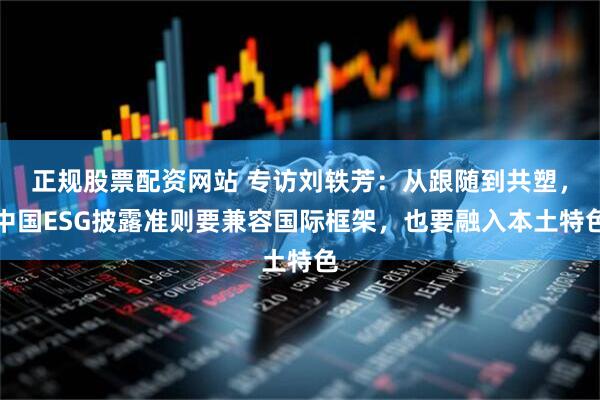 正规股票配资网站 专访刘轶芳：从跟随到共塑，中国ESG披露准则要兼容国际框架，也要融入本土特色